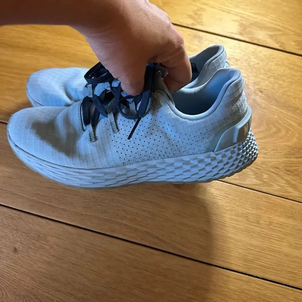 Nobull cross trainers blue knit shoe sneaker women’s 9 men’s 7.5